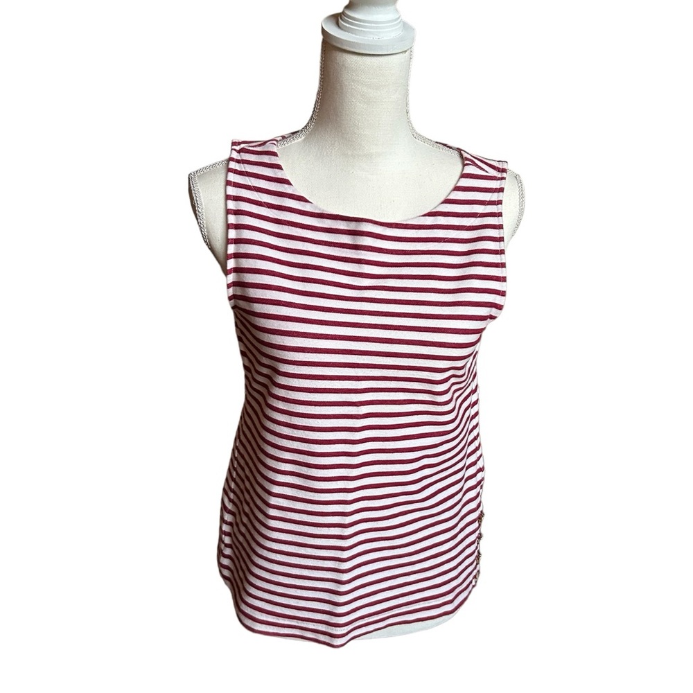 Ann Taylor factory, red and white striped top size small